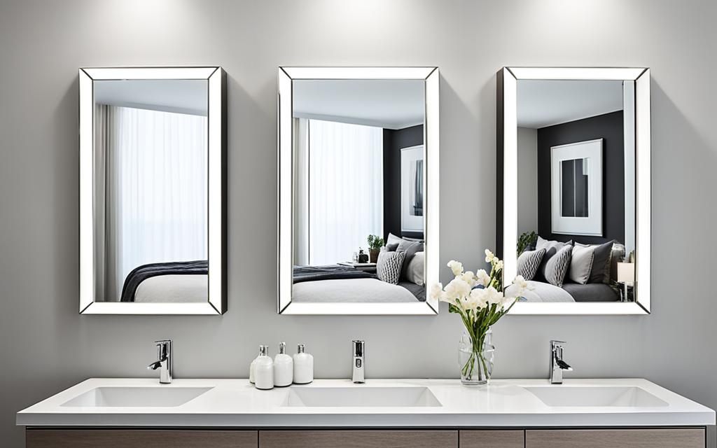 Miroirs modernes avec bords minimalistes